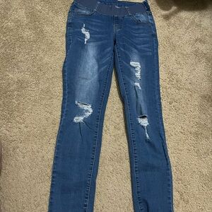 Distressed Blue Women's Jeans